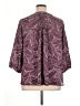 NYDJ 100% Polyester Burgundy 3/4 Sleeve Blouse Size 0X - photo 2