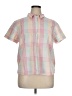 L.L.Bean Checkered-gingham Pink Short Sleeve Button-Down Shirt Size XL (petite) - photo 1