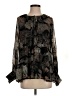 Laurel Grey 100% Polyester Black Long Sleeve Blouse Size S - photo 1