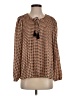 DR2 100% Polyester Brown Long Sleeve Blouse Size XS - photo 1