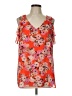 CAbi 100% Polyester Orange Sleeveless Blouse Size L - photo 1