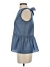 Ann Taylor Blue Sleeveless Blouse Size XXS (petite) - photo 5