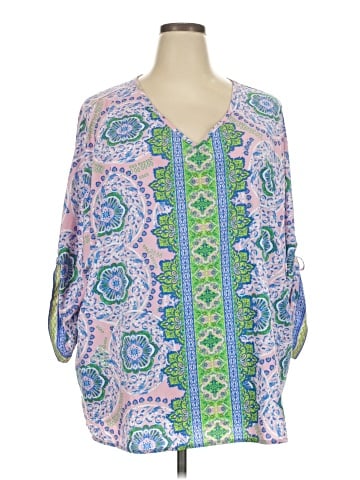 Belle By Kim Gravel 3/4 Sleeve Blouse (view 1)
