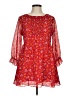 Free People 100% Polyester Paisley Red Casual Dress Size 8 - photo 1