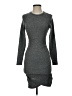 Express Solid Gray Casual Dress Size XXS - photo 1