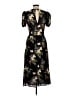 Reformation Floral Black Cocktail Dress Size 10 - photo 2
