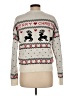 Simplee 100% Acrylic Print Silver Pullover Sweater Size M - photo 2