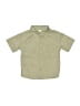 H&M 100% Cotton Solid Tan Short Sleeve Button-Down Shirt 9-12 MO / 12 MO - photo 1