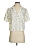 ABound Floral Ivory Short Sleeve Blouse Size S - photo 1