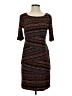Connected Apparel Tweed Brown Casual Dress Size 4 - photo 1