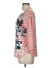 New Directions Floral Stripes Orange 3/4 Sleeve Top Size L - photo 5