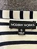 Modern Works Stripes Silver Short Sleeve Top Size S - photo 7