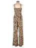 Express Animal Print Tan Jumpsuit Size S - photo 2
