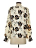 MELLODAY Print Ivory Long Sleeve Blouse Size S - photo 2