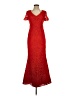 St. John 100% Polyester Red Cocktail Dress Size 4 - photo 1