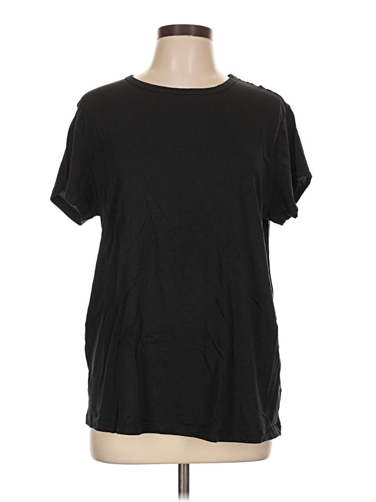 Pre-owned Quince Short Sleeve T-shirt In Black