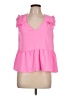 Amanda Uprichard 100% Polyester Pink Sleeveless Blouse Size L - photo 1