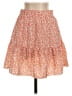 Shein Floral Orange Casual Skirt Size 4 - photo 1