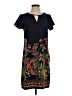 Merona 100% Polyester Floral Black Casual Dress Size XS - photo 1