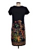Merona 100% Polyester Floral Black Casual Dress Size XS - photo 2
