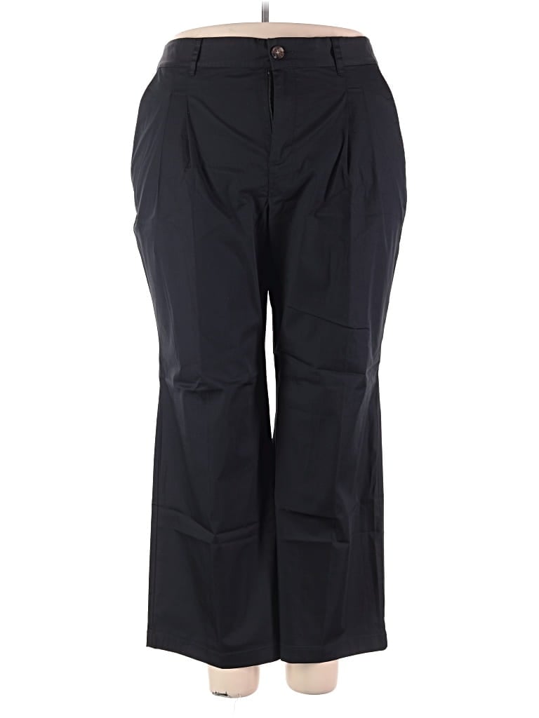 Pre-owned Lands' End Casual Pants In Black