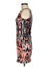 Aqua 100% Polyester Graphic Orange Cocktail Dress Size M - photo 5