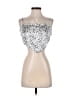 Kendall & Kylie Silver Sleeveless Blouse Size S - photo 1