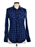 DJT Plaid Blue Long Sleeve Button-Down Shirt Size M - photo 1