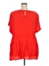Andree by UNIT 100% Rayon Red Short Sleeve Blouse Size 3X - photo 2
