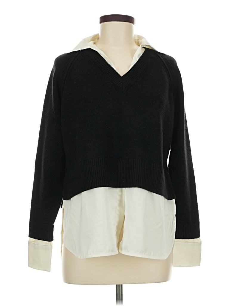 Pre-owned Elan Pullover Sweater In Black