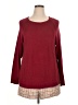 Cj Banks 100% Cotton Burgundy Pullover Sweater Size 1X - photo 1