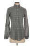 J. McLaughlin Houndstooth Gray Long Sleeve Button-Down Shirt Size XS - photo 1