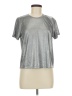 Porridge Metallic Silver Short Sleeve Top Size Med (2) - photo 1