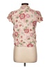 Stem & Vine 100% Polyester Floral Pink Short Sleeve Blouse Size L - photo 2