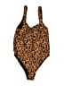 Motel Animal Print Brown One Piece Swimsuit Size XS - photo 1