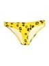 Solid & Striped Print Yellow Swimsuit Bottoms Size M - photo 1