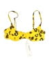 Solid & Striped Print Yellow Swimsuit Top Size S - photo 1