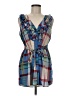Fei 100% Polyester Plaid Blue Sleeveless Blouse Size 6 - photo 1