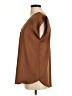 Ann Taylor LOFT 100% Polyester Brown Short Sleeve Blouse Size M - photo 5