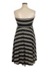 Torrid Stripes Gray Casual Dress Size 1X Plus (1) - photo 2