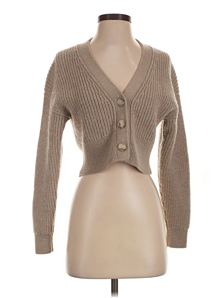 Pre-owned Babaton Cardigan Sweater In Tan