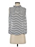 Ann Taylor LOFT Outlet 100% Polyester Stripes Ivory Sleeveless Blouse Size S - photo 1