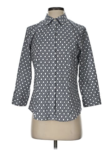 Talbots 3/4 Sleeve Button-Down Shirt (view 1)