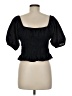 ABound 100% Cotton Black Short Sleeve Blouse Size M - photo 2