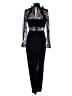 Self-Portrait Black Jumpsuit Size 10 - photo 2
