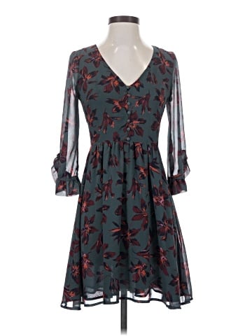 Madewell Moonblossom Ruffle-Sleeve Dress in Winter Orchid (view 1)