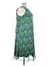 Maggie Barnes 100% Polyester Print Teal Cocktail Dress Size 32W - photo 4