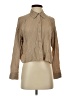 Express 100% Rayon Stripes Tan Long Sleeve Blouse Size S - photo 1
