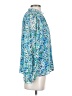 Ann Taylor LOFT 100% Polyester Blue Long Sleeve Blouse Size S - photo 4