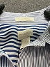 Chico's 100% Cotton Color Block Blue Long Sleeve Button-Down Shirt Size Lg (2) - photo 7